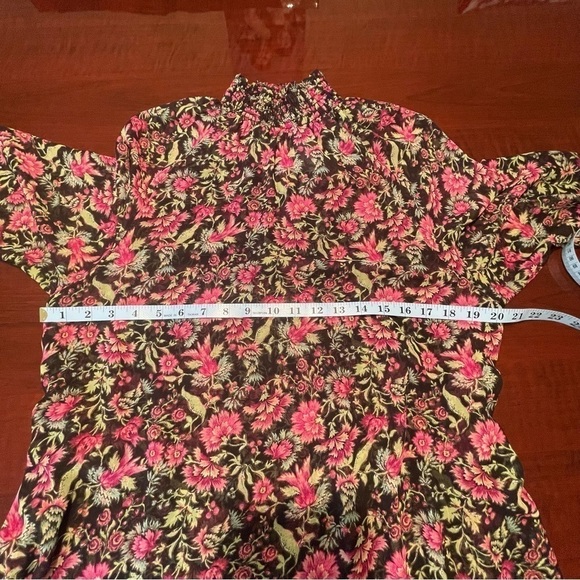 MISA Los Angeles Saint Floral Dress Belted Chiffon Mini Dress Small - Picture 15 of 17